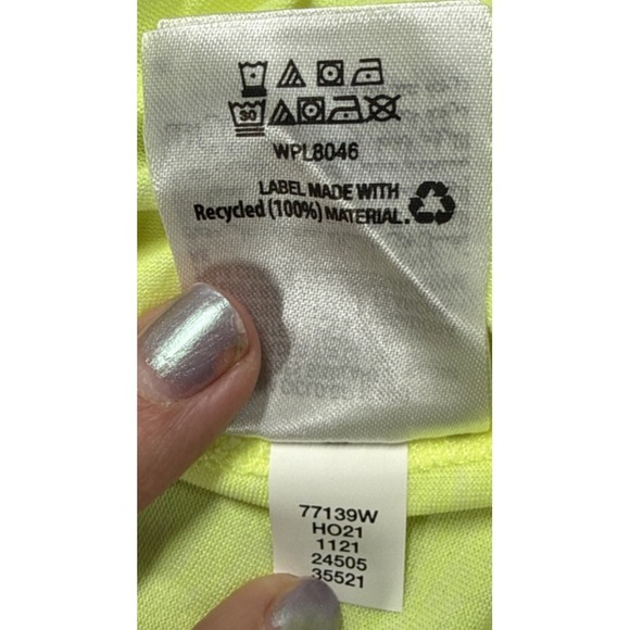 NWT ID Ideology Plus Size Solid Essentials Active Tee Neon Yellow Size 2X - Picture 9 of 10